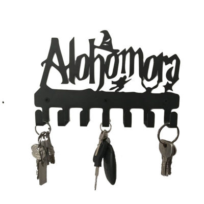 Alohomora Letter Key Holder Multipurpose Metal Wall Mounted Hooks For Home Living Room Bathroom Accessories Декор На Стену