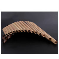 กระทะขลุ่ย15ท่อไม้ไผ่ธรรมชาติลมเครื่องดนตรี Pan G Key Pan Handmade Woodwind Instrumentos