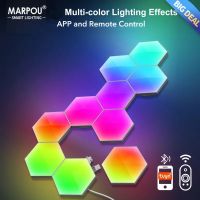 Smart DIY Wall Lamps RGB Bedside Lamp with Tuya APPRemote Control LED Interior Night Light for Computer Game Room Bedroom Decor