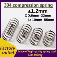 ✱卍 304 Wire Diameter 1.2mm Compressed Spring Stainless Steel Return Springs Spot Goods OD 6mm-22mm Length 10mm-55mm