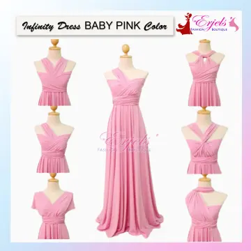 NUDE PINK/LIGHT PINK/BABY PINK INFINITY DRESS