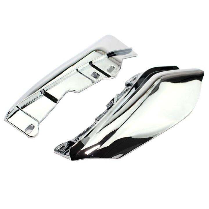 รถจักรยานยนต์-chrome-heat-shield-mid-frame-air-deflector-trim-สำหรับ-harley-touring-street-glide-flhx-2009-2016-2015-2014-2013-2012-11