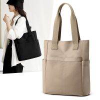 Fashionable All-Match Girls Handbag Large-Capacity Solid Color Simple Shoulder Bag Commuter A4 File Bag Student Class Tuition Bag Shoul 【AUG】