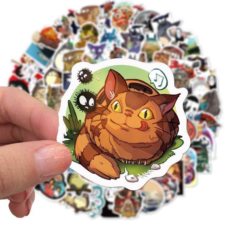 50-100pcs-japanese-anime-stickers-hayao-miyazaki-totoro-spirited-away-princess-mononoke-kiki-stationery-sticker-stickers-labels