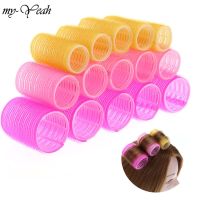 【CC】 15/12/10/6pcs/lot 3 Size Hairdressing Use Large Self-Adhesive Hair Rollers Styling Roll Curler