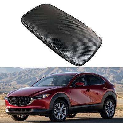 Car Carbon Fiber Center Console Leather Armrest Cover for Mazda CX-30 CX30 2020 Car Styling
