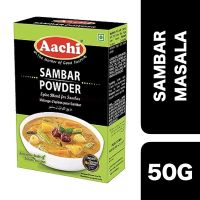 ?Product of UAE? (3 Pcs) Aachi Sambar Powder 50g ++ อาชิ ซัมบา พาวเดอร์ 50 กรัม