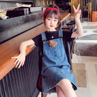 CUI YI SHOP summer popular denim jumpsuit suspender 2023 new internet celebrity Korean version medium and large childrens