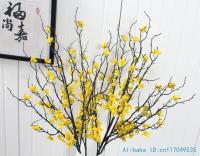 【CC】 1 cm Artificial Plastic Branch with yellow flowers Decoration F408