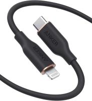 ร้อน, ร้อน★Anker 641 PowerLine III Flow ,USB-C to Lightning Cable for iPhone 13 13 Pro 12 11 X XS XR 8 Plus [MFi Certified, 3/6ft, Color] Supports Power Delivery, Silicone Cable (Charger Not Included)