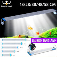 Lovinland 18/28/38/48/58เซนติเมตรสีฟ้าและสีขาวบางพิพิธภัณฑ์สัตว์น้ำไฟ LED พิพิธภัณฑ์สัตว์น้ำหลอดไฟ LED สก์ท็อปตู้ปลาน้ำโคมไฟ