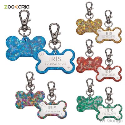 【hot】✣℗☃  Dog ID Tag Colorful Collar Accessories Pets Name Tags Personalized