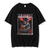 Anime Berserk Guts Graphic T-shirt Swordsman Gatsu Sacrifice Zodd Fight Print Tshirt Men FashionLoose Cotton T Shirts