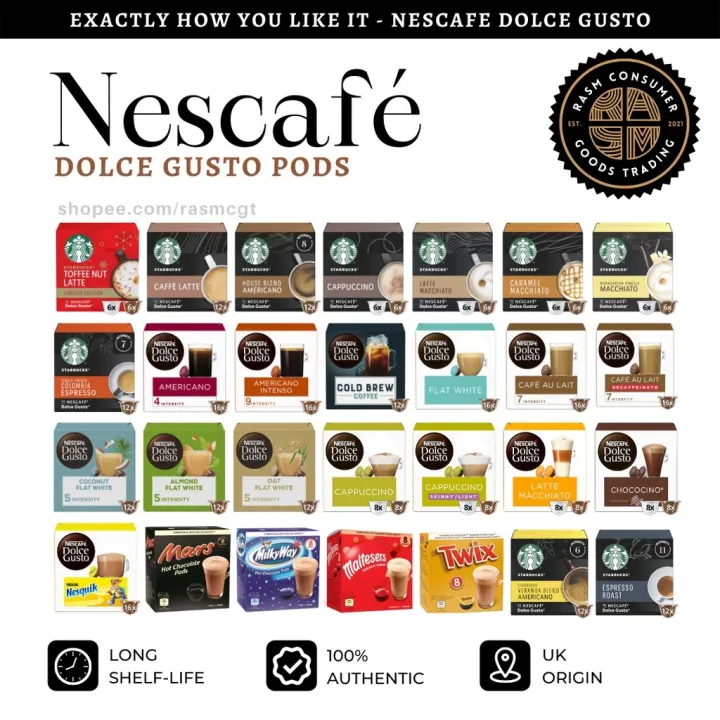 Lonnia Nescafe Dolce Gusto Coffee Pods/Capsules Collection (Dolce Gusto Starbucks Costa MARS