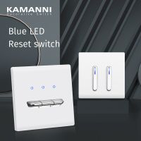 KAMANNI สวิตช์ไฟติดผนังซ็อกเก็ตเปียโนสีขาวการออกแบบที่สำคัญที่มีไฟ LED แสดงสถานะแผงพลาสติก1/2แก๊งยุโรปฝรั่งเศสซ็อกเก็ต