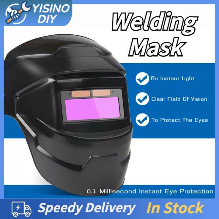 【READY STOCK】 ♖Solar Welding Mask Auto Darkening Welding Helmet Mask ...