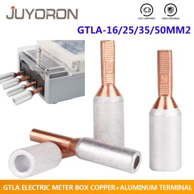 5/10pcs GTLA-10/16/25/35 10mm2 Electric Meter Box Terminal Copper Aluminum Wire Connector Terminal Cable Lugs Bare Terminal