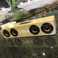 ไม้ไร้สายบลูทูธลำโพงนาฬิกาพกพาทีวี Sound Bar แบบพกพาซับวูฟเฟอร์กล่องเสียงโฮมเธียเตอร์ศูนย์เพลง TF AUX วิทยุ