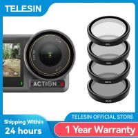 【LZ】☒  TELESIN-Lens Filter Set para DJI OSMO Action CPL ND8 ND16 ND32 Alumínio Alloy Frame Action Camera Acessórios 3 4 ND CPL