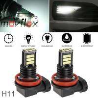 MovFlax 2ชิ้น24W สีขาว6000K H8 2400LM/H9/H11กันน้ำ3030-SMD 3X8หลอดไฟ LED ไฟตัดหมอกยานยนต์สำหรับรถยนต์