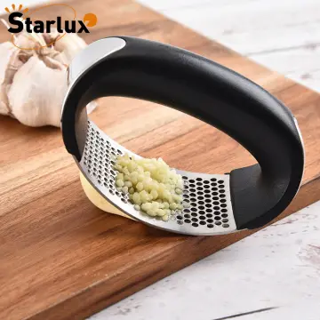 Stainless Steel Garlic Press Manual Garlic Mincer Chopping Garlic Tools  Curve Fruit Vegetable Tools Kitchen Gadgets