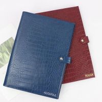 【hot】 Personalization Letters Pattern Leather Document Business Porfolio Ipad Holder