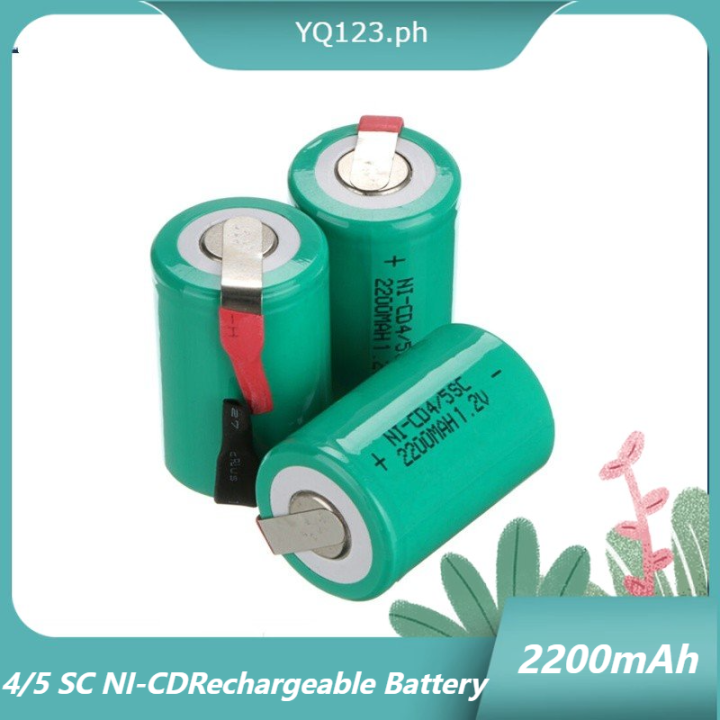 (220PCS) 4/5 SC NICD Battery 1.2V 2200mah Sub C Rechargeable Battery