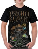 Doakais Psycho Realm T Shirt Mens Cool Round Neck Full Cover Printed Tees