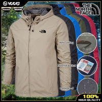 VUUG TNF Jaket Daki Gunung กลางแจ้งผู้ชาย Sharkskin นาฬิกาทหารกันน้ำกันลมมีฮู้ดไซส์ใหญ่แจ็คเก็ตทรงหลวม S-5XL ตาข่ายระบายอากาศได้ดีในตัว