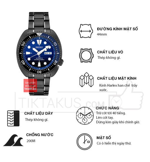 Hcmđồng hồ nam dây sắt seiko special edition prospex srpd11k1 save the - ảnh sản phẩm 2