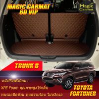 Toyota Fortuner 2015-รุ่นปัจจุบัน Trunk B (เฉพาะถาดท้ายรถแบบ B) ถาดท้ายรถ Toyota Fortuner 2015 2016 2017 2018 2019 2020 2021-รุ่นปัจจุบัน พรม6D VIP Magic Carmat