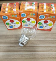 หลอดปิงปองหลอดใส แสงวอร์ม หลอดสี LED 3W ขั้วE27 จำนวน 30 หลอด หลอดใส แสงวอร์ม หลอดไฟปิงปอง หลอดไฟสี หลอดไฟ เป็นPVCตกไม่แตก