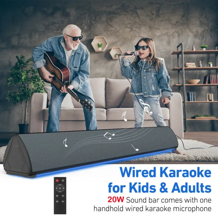 【1 Year Warranty】Rsionch Builtin Sound Bar Subwoofer Echo Home Theater