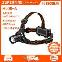 Supfire HL08 20W ไฟหน้าแอลอีดีแรง Zoomable 4โหมด Super Bright ไฟ LED สำหรับตั้งแคมป์2x18650ตัวระบุแบตเตอรี่ไฟฉาย