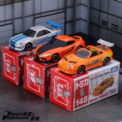 TOMY Fast & Furious Toyota Supra Supra GR Alloy Car Diecasts & Toy Vehicles Car Model Miniature Scale Model Car For Children