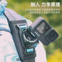 GoPro อุปกรณ์เสริมขาตั้งคลิปกระเป๋าเป้คลิปหนีบสายคล้องไหล่แบบหมุนกล้องกีฬา 2023