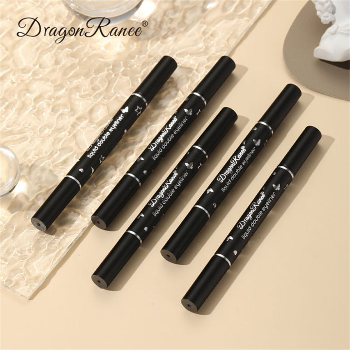 zwm-ปากกาอายไลเนอร์ดรากอน-ranee-แบบสองหัวซีลสีดำกันน้ำกันเหงื่อปากกาอายไลเนอร์แต่งหน้าติดทนนาน