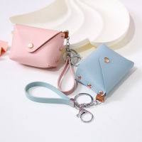 New PU Leather Mini Wallet Card Key Holder Coin Purse Fashion Ladies Solid Color Clutch Bag Kids Purses Small Handbag Bag