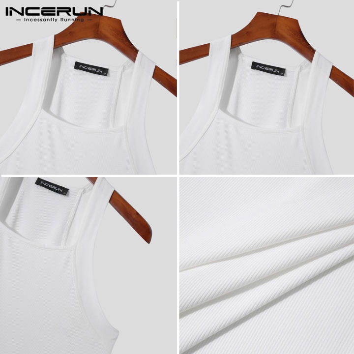 incerun-เสื้อกล้ามสำหรับผู้ชาย-เสื้อสายเดี่ยวแฟชั่นสไตล์ตะวันตก