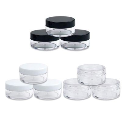 【CW】 100pcs 2g 5g 10g 15g 20g Plastic Jar Pots Transparent Sample Bottles Eyeshadow Storage