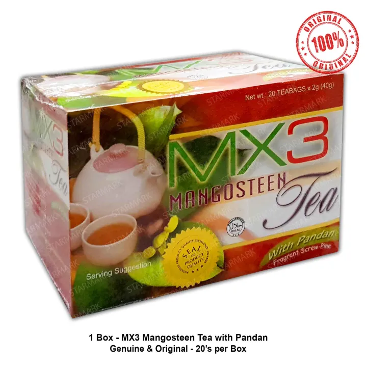 MX3 Mangosteen Tea with Pandan MX3 Natural Pure Xanthone Mangosteen Tea
