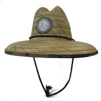 Handwork Women Men Straw Summer Beach Sun hat Outdoor Summer Wide Brim Camouflage Jazz Panama Kahuna Straw Lifeguard Hat