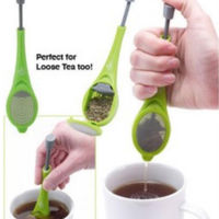 Healthy Food Grade Flavor Total Tea Infuser Gadget Measure Swirl Steep Stir and Press Plastic Tea&amp;Coffee Strainer Tea Filter