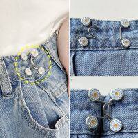 【CW】 y2k Brooch Set Tighten Waist Brooches for Skirt Pants Jeans Adjustable Clip Metal Pins Clothing Accessorie