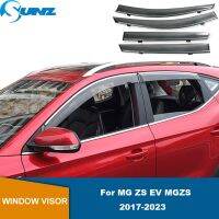 กระบังหน้าต่างรถยนต์สำหรับ MG ZS EV Astor 2017 2018 2019 2020 2021 2022 2023 4ชิ้นที่กันน้ำฝนแสงแดดคิ้วกระจกรถรถยนต์