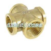 G 1/2 quot; Female Thread Brass 4 Ways Cross Coupler Adapter Water Piping Fitting