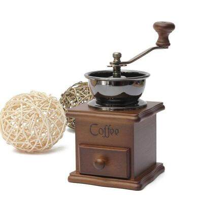 CFA เครื่องบดกาแฟ     Coffee Grinder แบบมือหมุน สแตนเลส (กล่องไม้คลาสสิค) -Coffee เครื่องบดเมล็ดกาแฟ