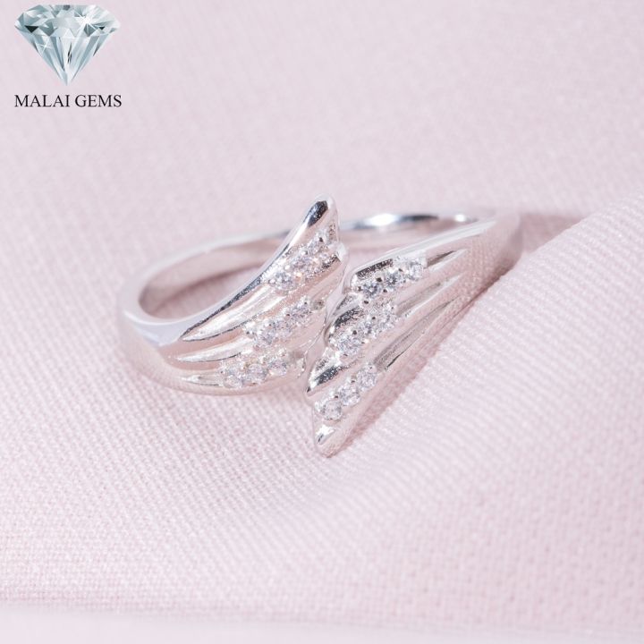 malai-gems-แหวนเพชร-เงินแท้-925-เคลือบทองคำขาว-ประดับเพชรสวิส-cz-รุ่น151-r1711145-แถมกล่อง-แหวนเงินแท้-แหวนเงิน