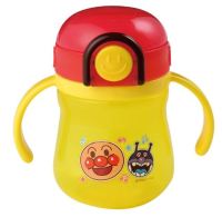 แก้วหัดดูด LEC Anpanman one-touch straw mug 200ml นำเข้าญี่ปุ่น