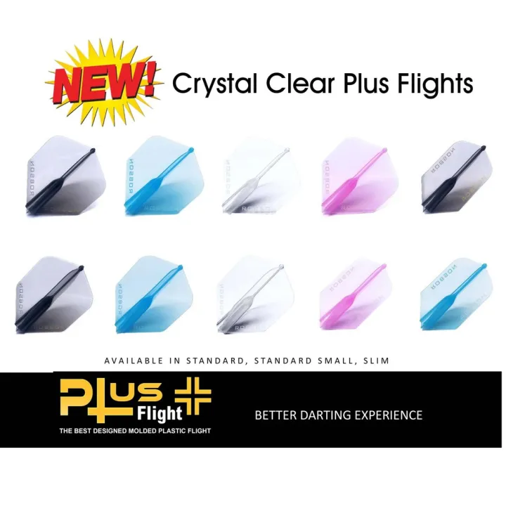 Robson Darts Plus Crystal Flights for Nylon or Aluminum dart shafts